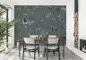 Sophisticated Woodland Animals Grey Botanical Wallpaper 1