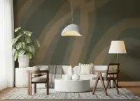 Organic Earth Tone Abstract Wall Mural
