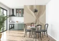 Organic Abstract Flowing Earth Tones Wall Mural