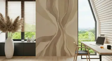 Organic Abstract Flowing Earth Tones Wall Mural
