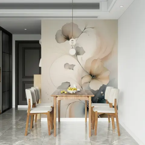 Ethereal Bloom Watercolour Wall Mural