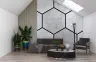 White Marble Hexagon Geometric Pattern Wall Mural 1