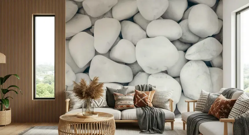 White Pebble Dream Wall Mural -2268938
