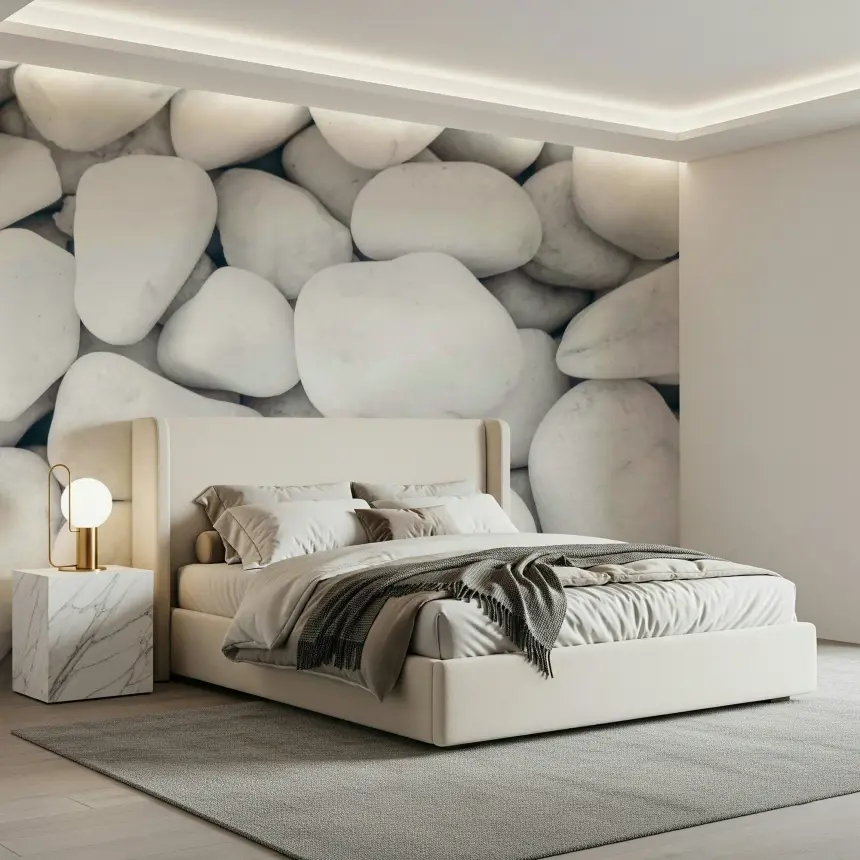 White Pebble Dream Wall Mural -2268938