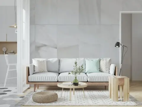 Subtle Grey Marble Block Wall Mural