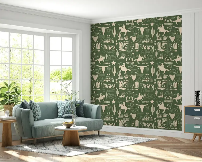 Wild West Sketch Wallpaper -3017184