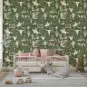 Wild West Cowboy Sketch Green Wallpaper 5