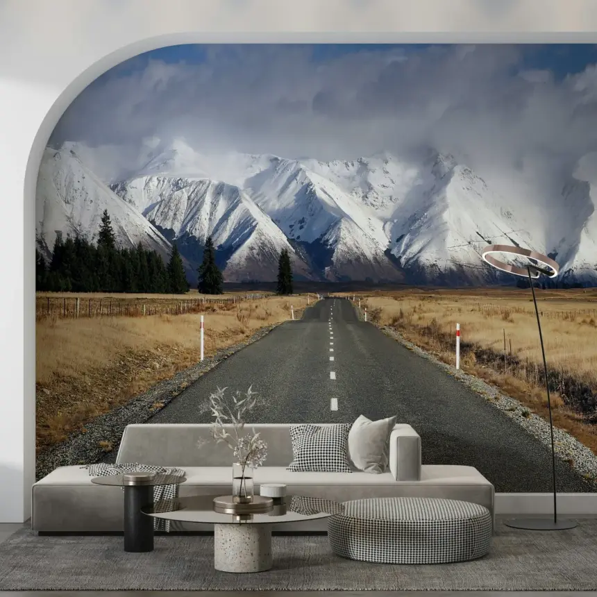 Winter's Road Wall Mural - 2369971