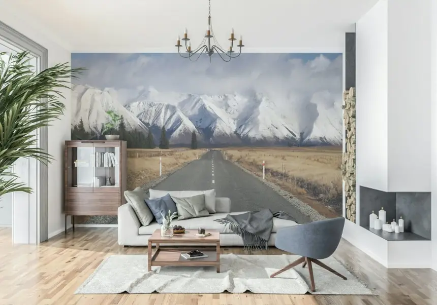 Winter's Road Wall Mural - 2369971