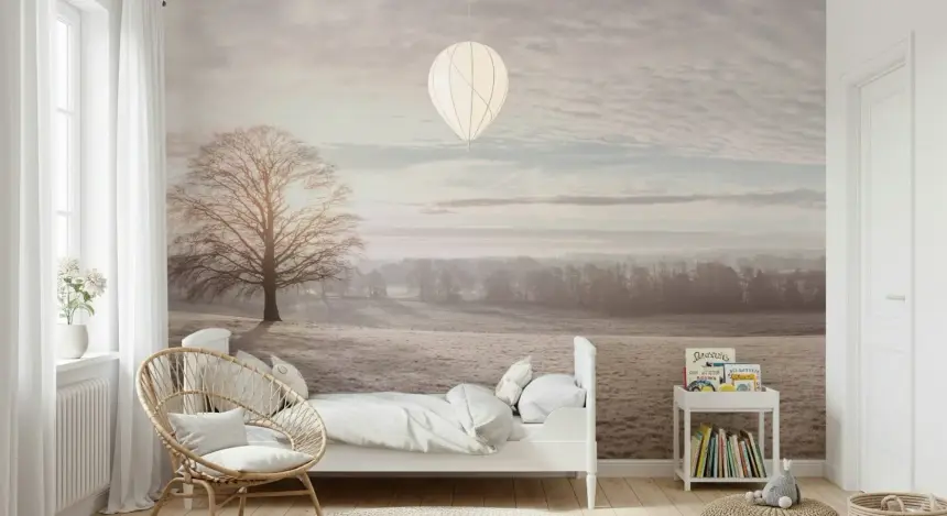 Winter's Soft Light Wall Mural