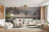 Serene Misty Forest Lake Reflection Wall Mural 4