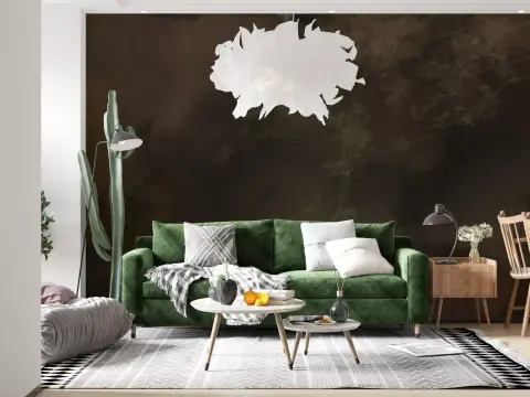 Serene Misty Forest Branches Wall Mural