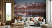 Russet Cypress Lake Serene Reflections Wallpaper