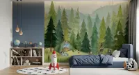 Woodland Adventure Camp Kids Wall Mural