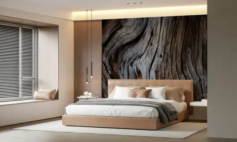 Rustic Weathered Tree Bark Texture Wall Mural