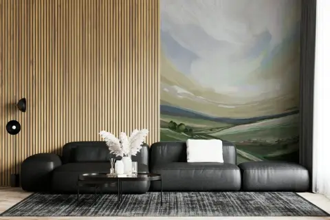 Abstract Countryside Vista Wall Mural