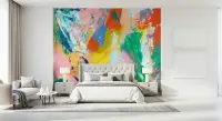 Dynamic Abstract Colour Splash Wall Mural