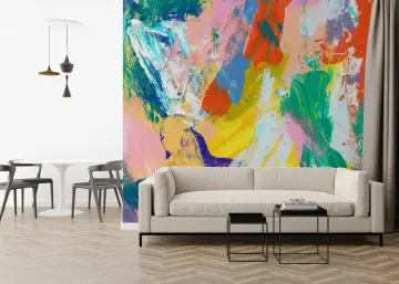 Dynamic Abstract Colour Splash Wall Mural
