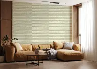 Sage Green Geometric Interlock Pattern Wallpaper