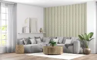 Subtle Sage Green Geometric Stripe Wallpaper