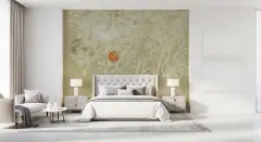 Serene Botanical Sunrise Wall Mural