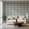 Art Deco Scallop Wave Geometric Wallpaper 8