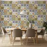 Vibrant Majolica Tile Mosaic Wallpaper 8