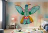 Vibrant Hummingbird Design Children's Wall Mural 8