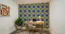 Mediterranean Diamond Geometric Wallpaper with Blue and Green 7