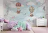 Whimsical Animals Hot Air Balloon Wall Mural 7