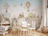 Whimsical Cityscape Animals Kids Wall Mural 7