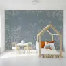 Gentle Deer and Floral Doodle Kids Wallpaper 6
