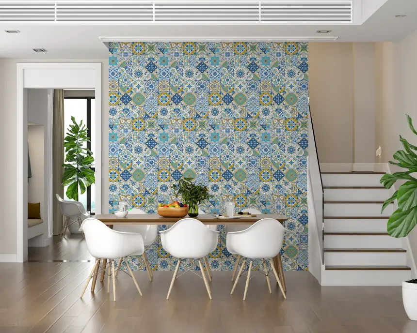 Mediterranean Hues/ Azulejo Tiles Wallpaper