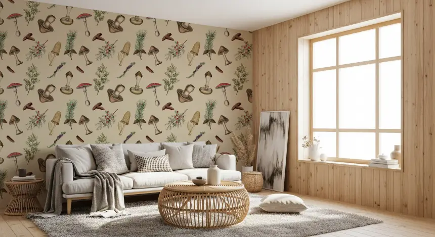 Rustic Forest Fodder Wallpaper
