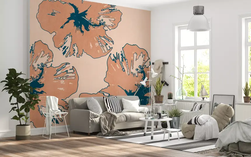 Tropical Flow Summary Wall Mural