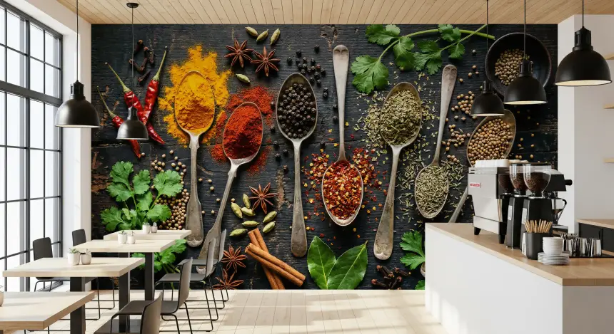 Aromatic Spice Collection Wall Mural