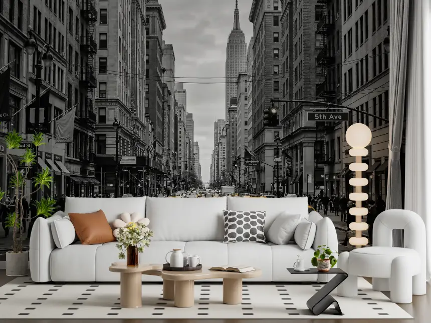 Manhattan's Golden Rush Wall Mural