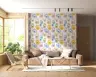 Playful Pastel Daisy Shapes Wallpaper 8