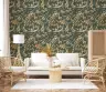 Chinoiserie Peacock and Floral Green Wallpaper 8