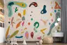 Whimsical Cell Shapes Colorful Lines Kids Wallpaper Mural 8