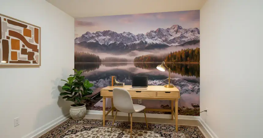 Alpenglow Lake Reflection Wall Mural