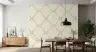 Cream Dotted Lattice Wallpaper 6