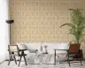 Geometric Trellis Sand Wallpaper 8