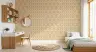 Geometric Trellis Sand Wallpaper 7