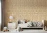 Geometric Trellis Sand Wallpaper 6