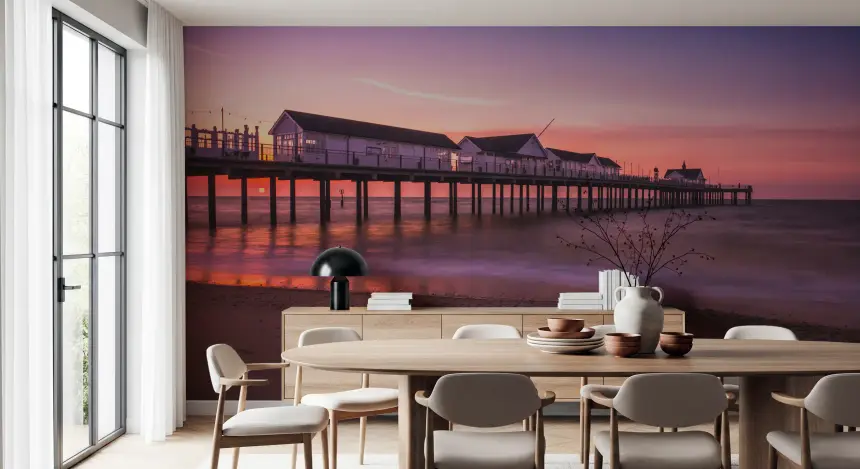 Sunset Pier Reverie Wall Mural