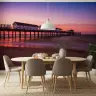 Vibrant Sunset Over Ocean Pier Wall Mural 8
