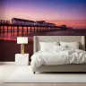 Vibrant Sunset Over Ocean Pier Wall Mural 6