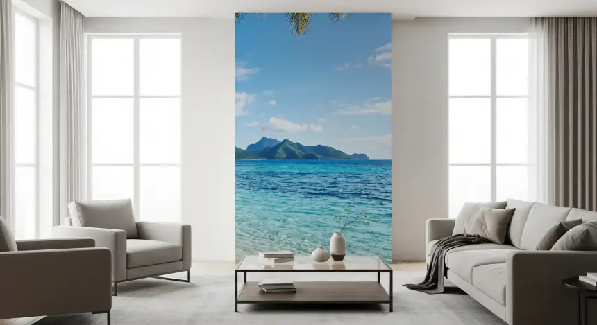 Tropical Beachside Serenity Wall Mural