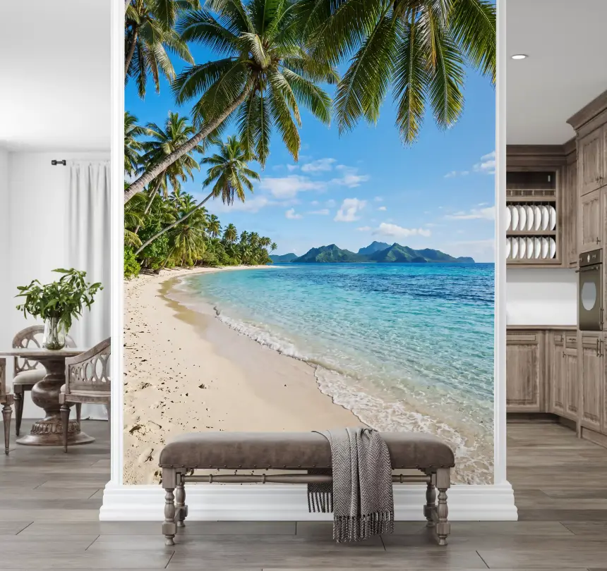 Tropical Beachside Serenity Wall Mural